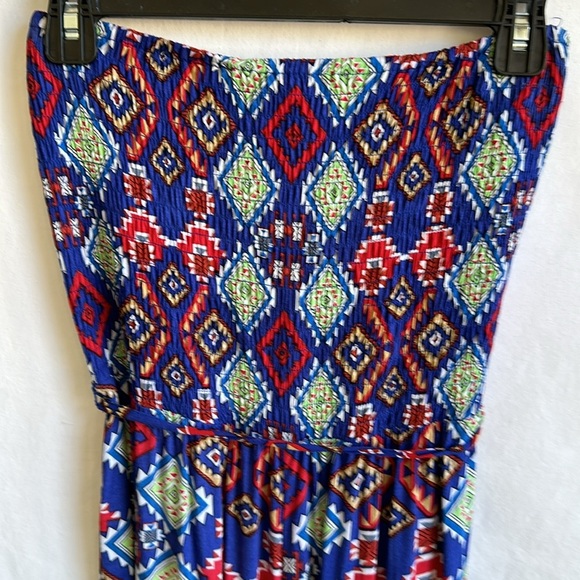 Sans Souci vibrant print rayon jumpsuit, size L - Picture 5 of 10